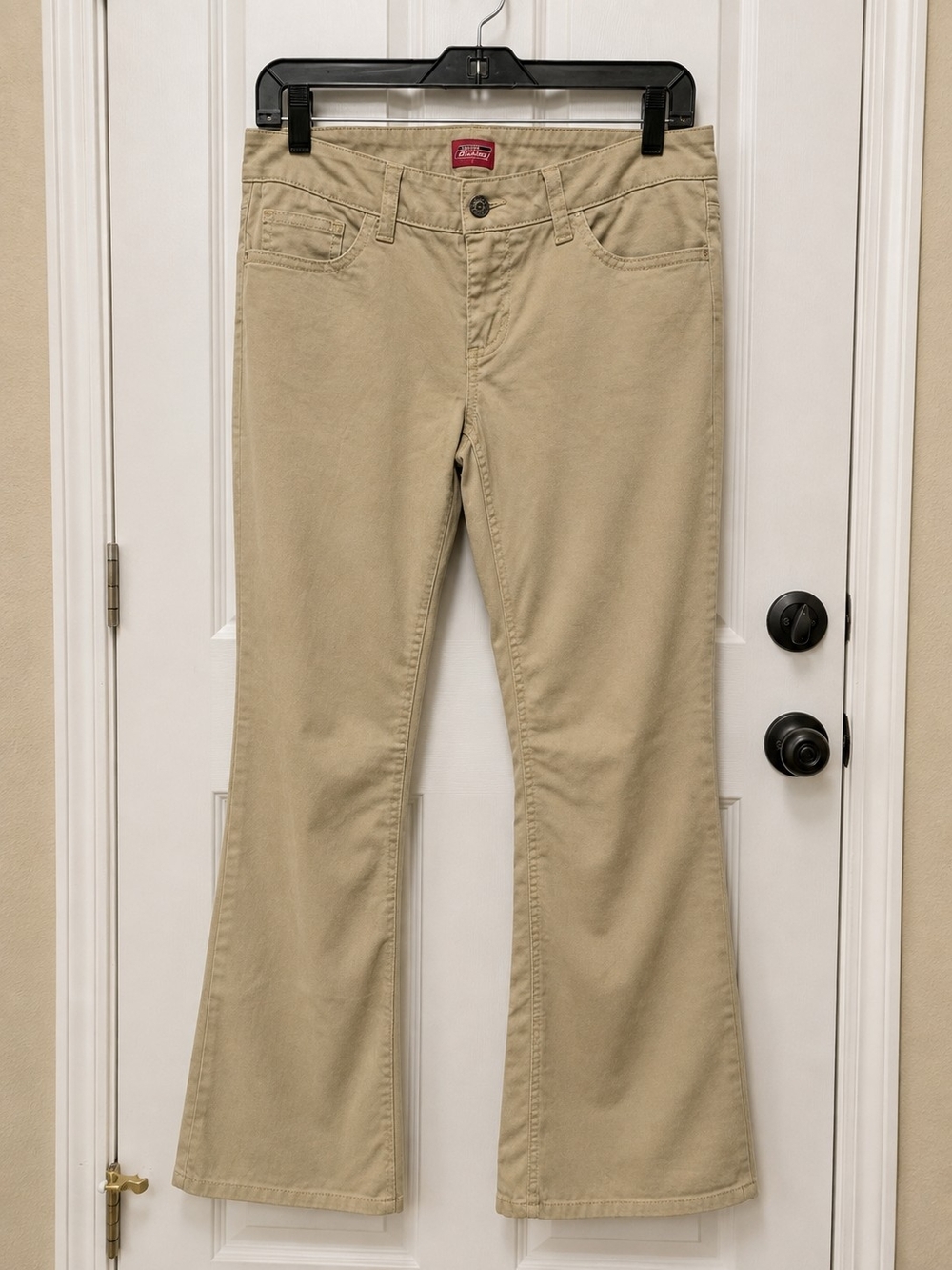 Dickies Women’s Khaki Bootcut Work Pants Size 11 Stretch